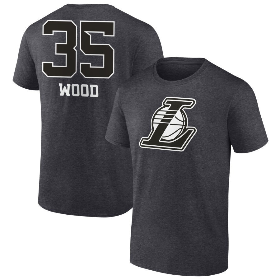 Christian Wood 35 Los Angeles Lakers Monochrome T-Shirt - Graphite