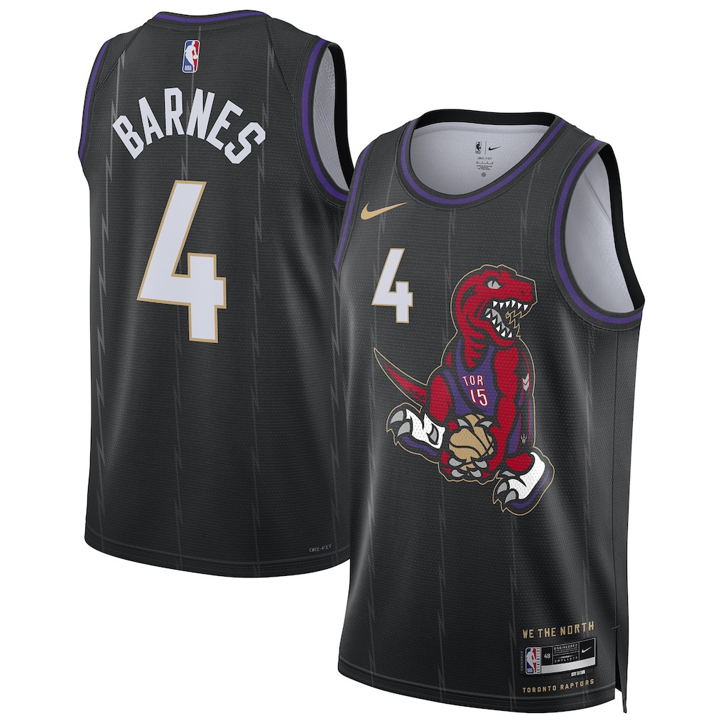 Scottie Barnes 4 Toronto Raptors Unisex 2024/25 Swingman Player Jersey - City Edition - Black