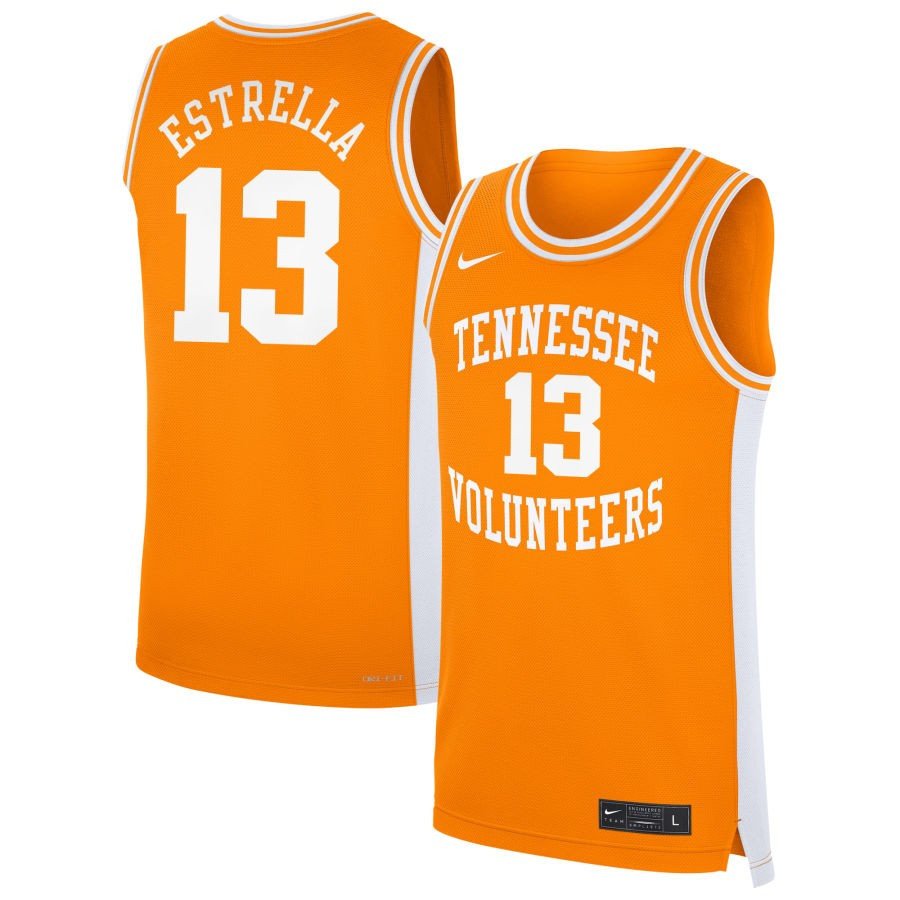 J.P. Estrella 13 Tennessee Volunteers Unisex Men's Basketball NIL Jersey - Orange