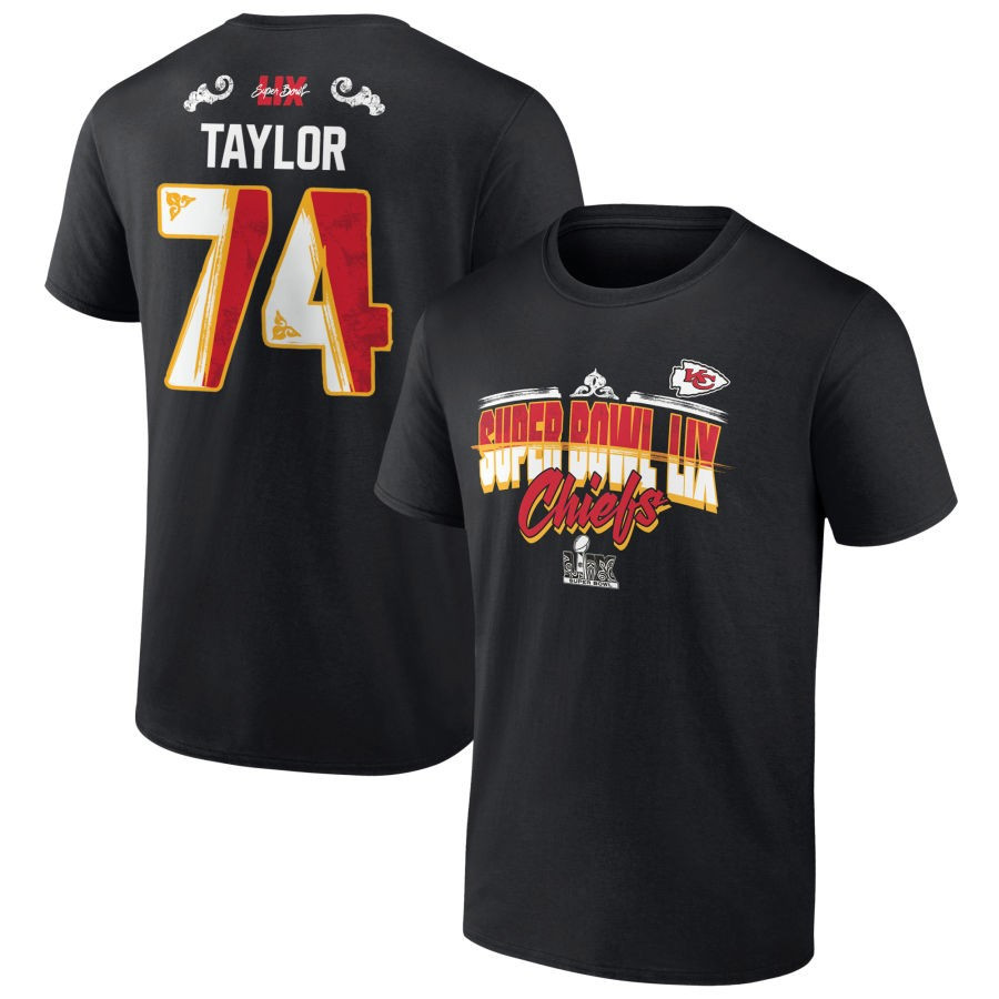 Jawaan Taylor 74 Kansas City Chiefs  LIX T-Shirt - Black