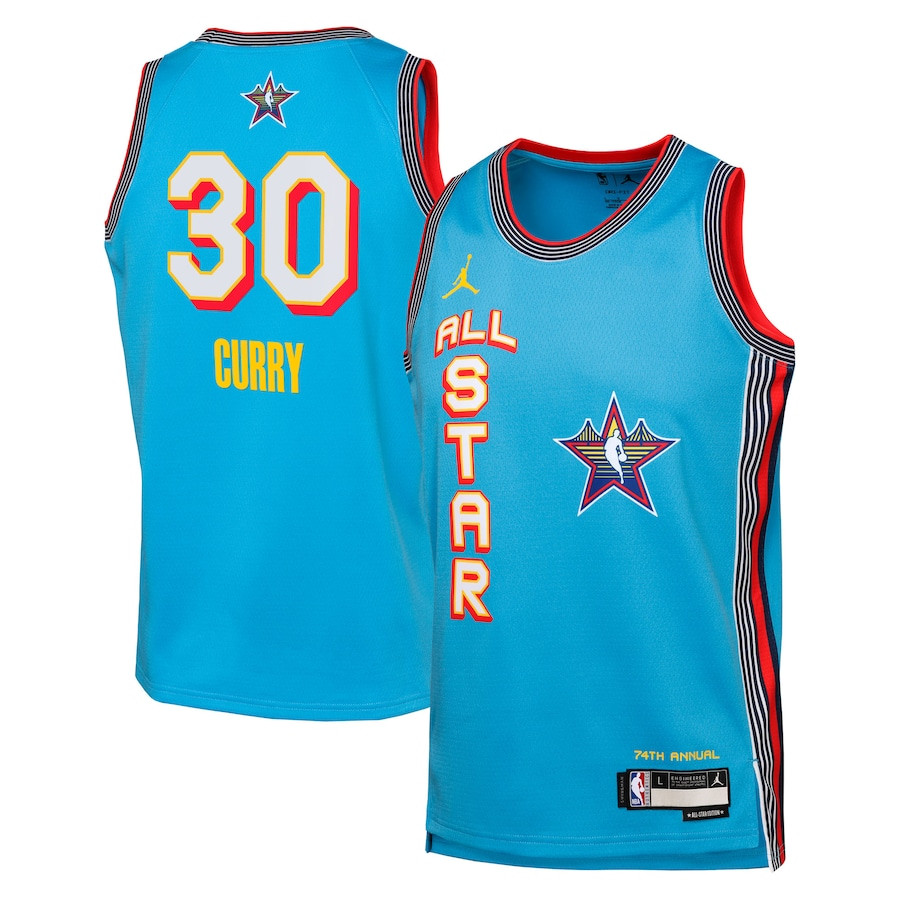 Stephen Curry 30 NBA All Star Swingman Team YOUTH Jersey - Light Blue