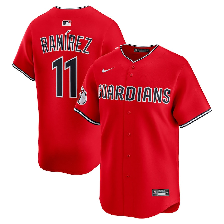 Jose Ramirez 11 Cleveland Guardians Alternate  Men Jersey - Red - All Over Printed