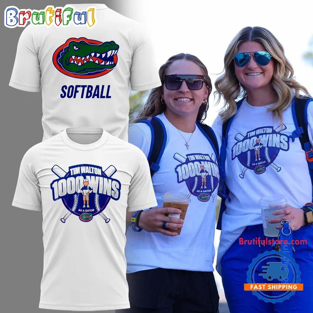 Gators Softball  Edition 2025 New Design All Over Printed T-shirt - White