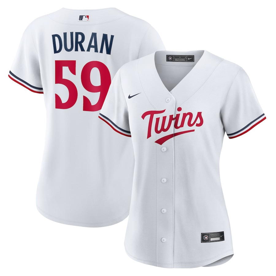 Jhoan Duran 59 Minnesota Twins Women's Home Jersey - White
