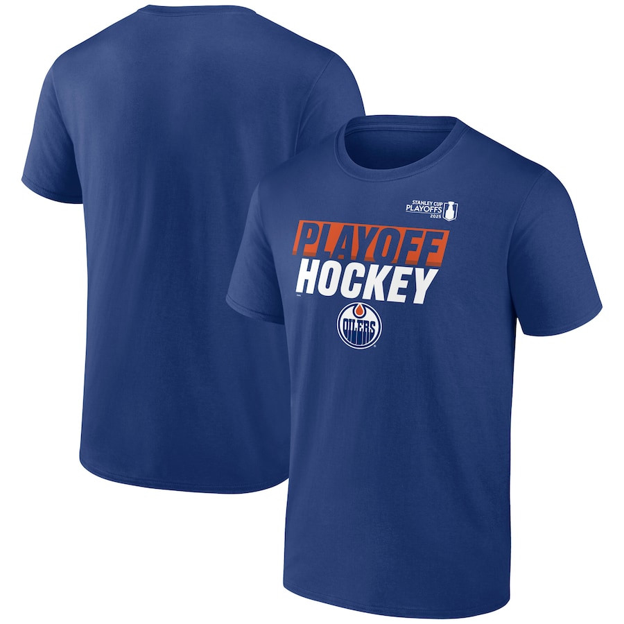 Edmonton Oilers 2025 Stanley Cup Playoffs Breakout T-Shirt - Royal