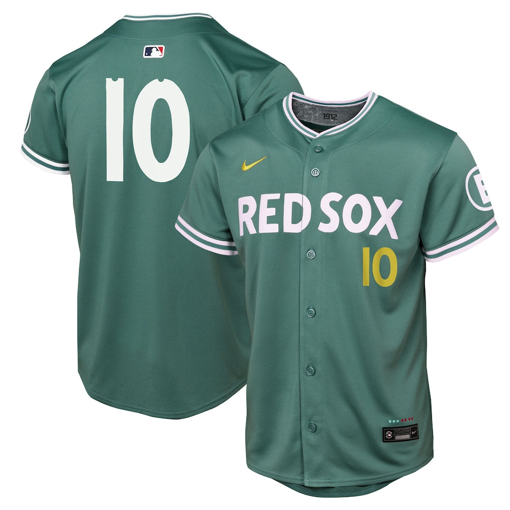 Trevor Story 10 Boston Red Sox 2025 City Connect  YOUTH Jersey - Green