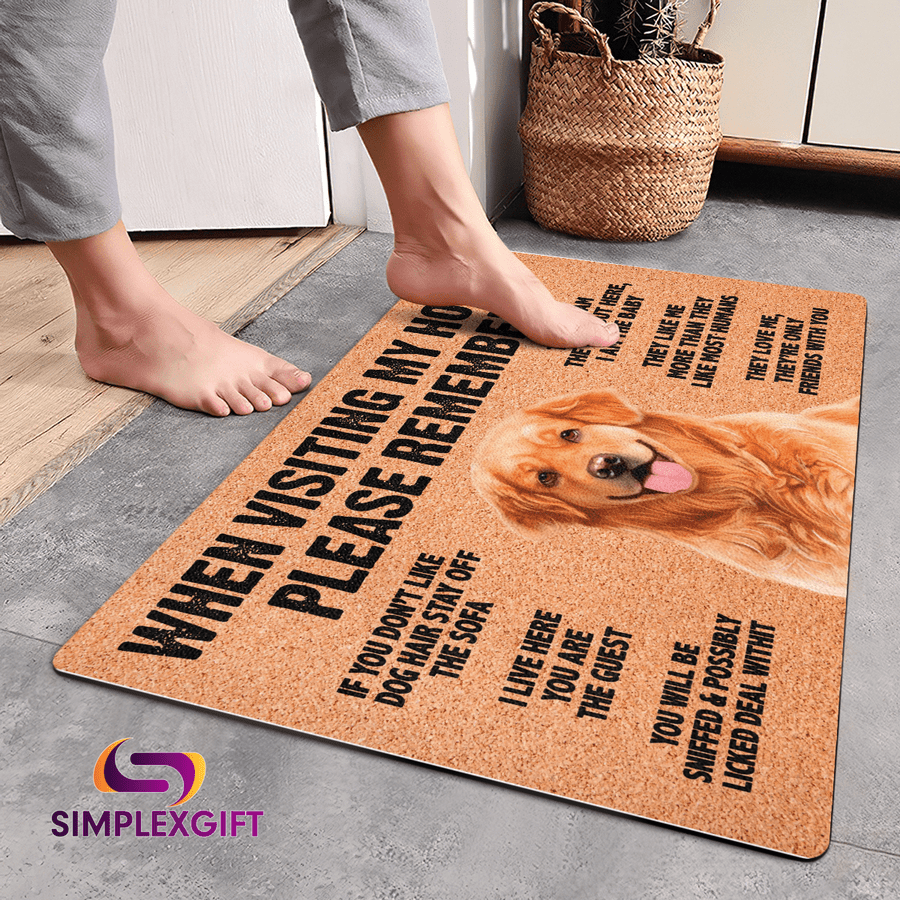 Its Not-a Home Without A Golden Retriever Doormat - simplexgift
