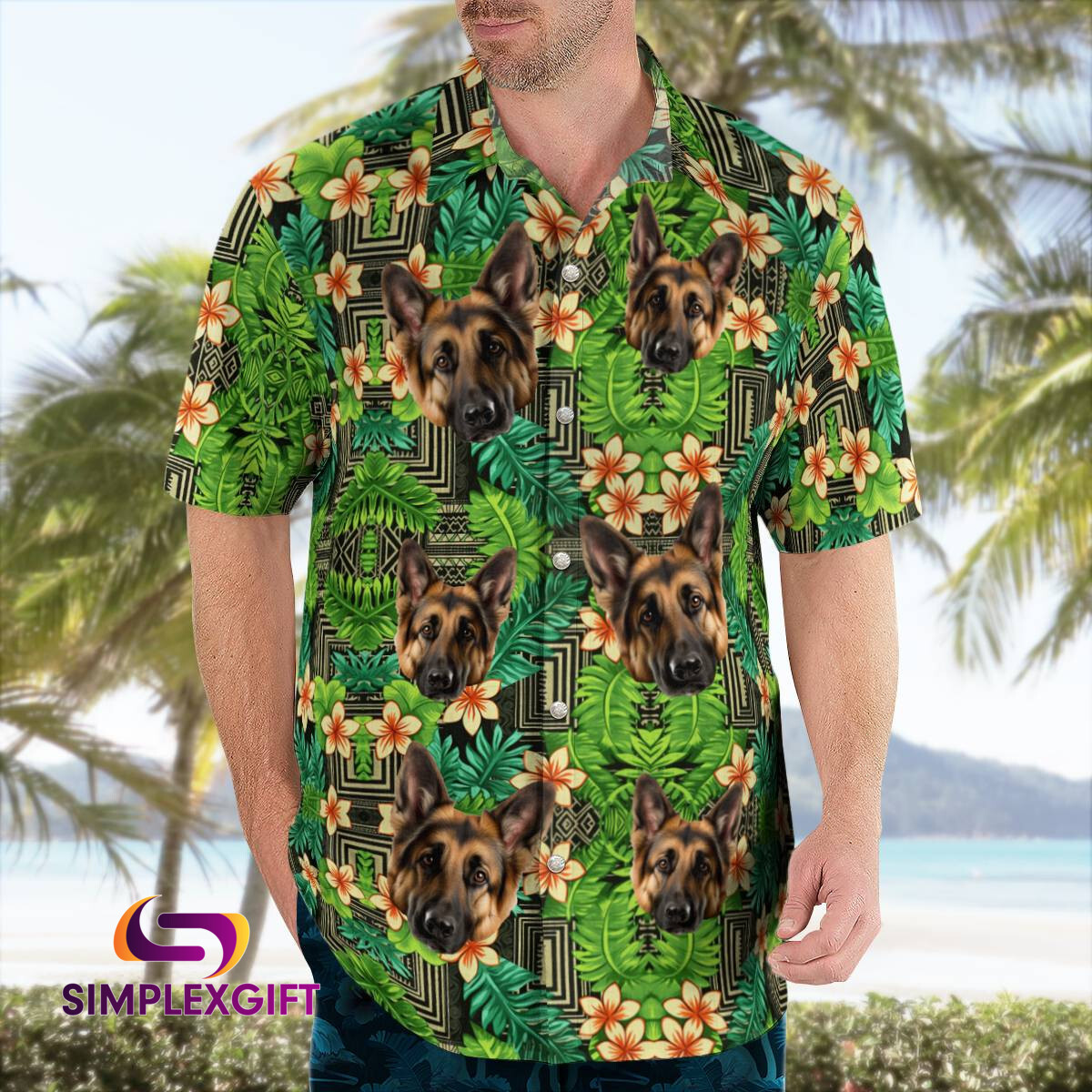Premium German Shepherd AOP Hawaii Shirt 2 - simplexgift