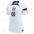 USA National Team 2022 Qatar World Cup Custom 00 White Home Women Jersey