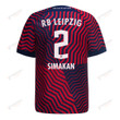 Mohamed Simakan 2 RB Leipzig 2023-24 Away Men Jersey - Red Blue