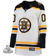 Boston Bruins Women's Away Breakaway Custom Jersey - White, NHL Jersey - Pocopato