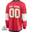 Florida Panthers Home Breakaway Custom Jersey, Red, NHL Jersey - Pocopato