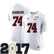 Male Alabama Crimson Tide #74 Cam Robinson White College Football Jersey , NCAA jerseys