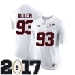 Male Alabama Crimson Tide #93 Jonathan Allen White College Football Jersey , NCAA jerseys