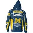 Michigan Wolverines Football Team 3D Printed Unisex Zipper Hoodie , NCAA jerseys