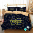 NCAA Michigan Wolverines 1 Logo N 3D Personalized Customized Bedding Sets Duvet Cover Bedroom Set Bedset Bedlinen