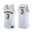 Michigan Wolverines White Zavier Simpson Basketball Jersey , NCAA jerseys