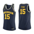 Michigan Wolverines Navy Jon Teske Basketball Jersey , NCAA jerseys