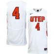 UTEP Miners #4 White Basketball Jersey , NCAA jerseys