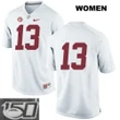 Women #13 Alabama Crimson Tide Football No Name With 150th Year Jersey , NCAA jerseys