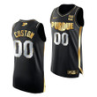 Men Purdue Boilermakers Custom #00 Black Basketball Jersey 2021-22 Golden Edition
