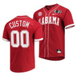 Men Custom 2021 CFP National Championship Alabama Crimson Tide Baseball Jersey Crimson Special Commemorate