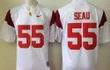 Men’s USC Trojans #55 Junior Seau White NCAA Jersey Jersey , NCAA jerseys