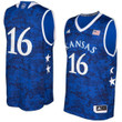 Kansas Jayhawks #16 Royal Blue Basketball Jersey