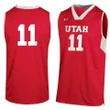 Utah Utes #11 Crimson Basketball Jersey , NCAA jerseys