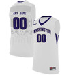 Men Washington Huskies White College Basketball Team Performance Customized Jersey