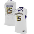 Washington Huskies White Noah Dickerson NCAA College Basketball Player Portrait Fashion Jersey
