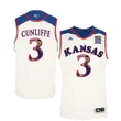 Male Kansas Jayhawks White Sam Cunliffe College Basketball Portrait Jersey , NCAA jerseys