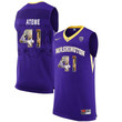 Washington Huskies Purple Matthew Atewe NCAA College Basketball Player Portrait Fashion Jersey