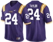 Male LSU Tigers Purple Tyler Taylor NCAA Football Jersey , NCAA jerseys