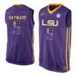 Male LSU Tigers Purple Kieran Hayward College Basketball Jersey , NCAA jerseys