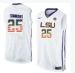 Male LSU Tigers White Ben Simmons NCAA College Basketball Jersey , NCAA jerseys