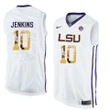 Male LSU Tigers White Branden Jenkins College Basketball Jersey , NCAA jerseys