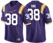 Male LSU Tigers Purple Brad Wing NCAA Football Jersey , NCAA jerseys