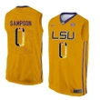 Male LSU Tigers Gold Brandon Sampson College Basketball Jersey , NCAA jerseys