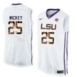 Male LSU Tigers White Jordan Mickey College Basketball Jersey , NCAA jerseys