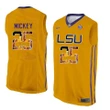 Male LSU Tigers Gold Jordan Mickey College Basketball Jersey , NCAA jerseys