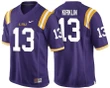 Male LSU Tigers Purple Jontre Kirklin NCAA Football Jersey , NCAA jerseys