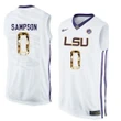 Male LSU Tigers White Brandon Sampson College Basketball Jersey , NCAA jerseys