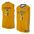 Male LSU Tigers Gold Kieran Hayward College Basketball Jersey , NCAA jerseys