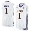 LSU Tigers White Duop Reath NCAA Basketball Jersey , NCAA jerseys