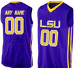 Men LSU Tigers Customized College Style Basketball Jersey - Blue