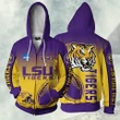 LSU Tigers Football 3D Printed Unisex Zipper Hoodie , NCAA jerseys