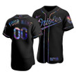 Men's Baltimore Orioles Custom #00 Iridescent Logo Holographic Limited Jersey Black , MLB Jersey