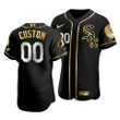 Men's Chicago White Sox Custom #00 Golden Edition Black Jersey , MLB Jersey