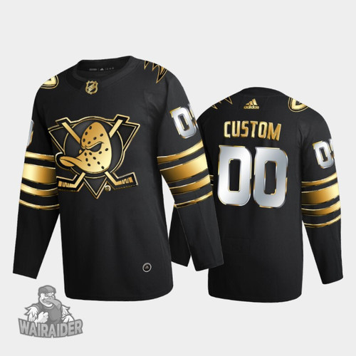 Anaheim Ducks Men's Custom 2020-21 Golden Edition Limited Jersey, Black, NHL Jersey - Pocopato